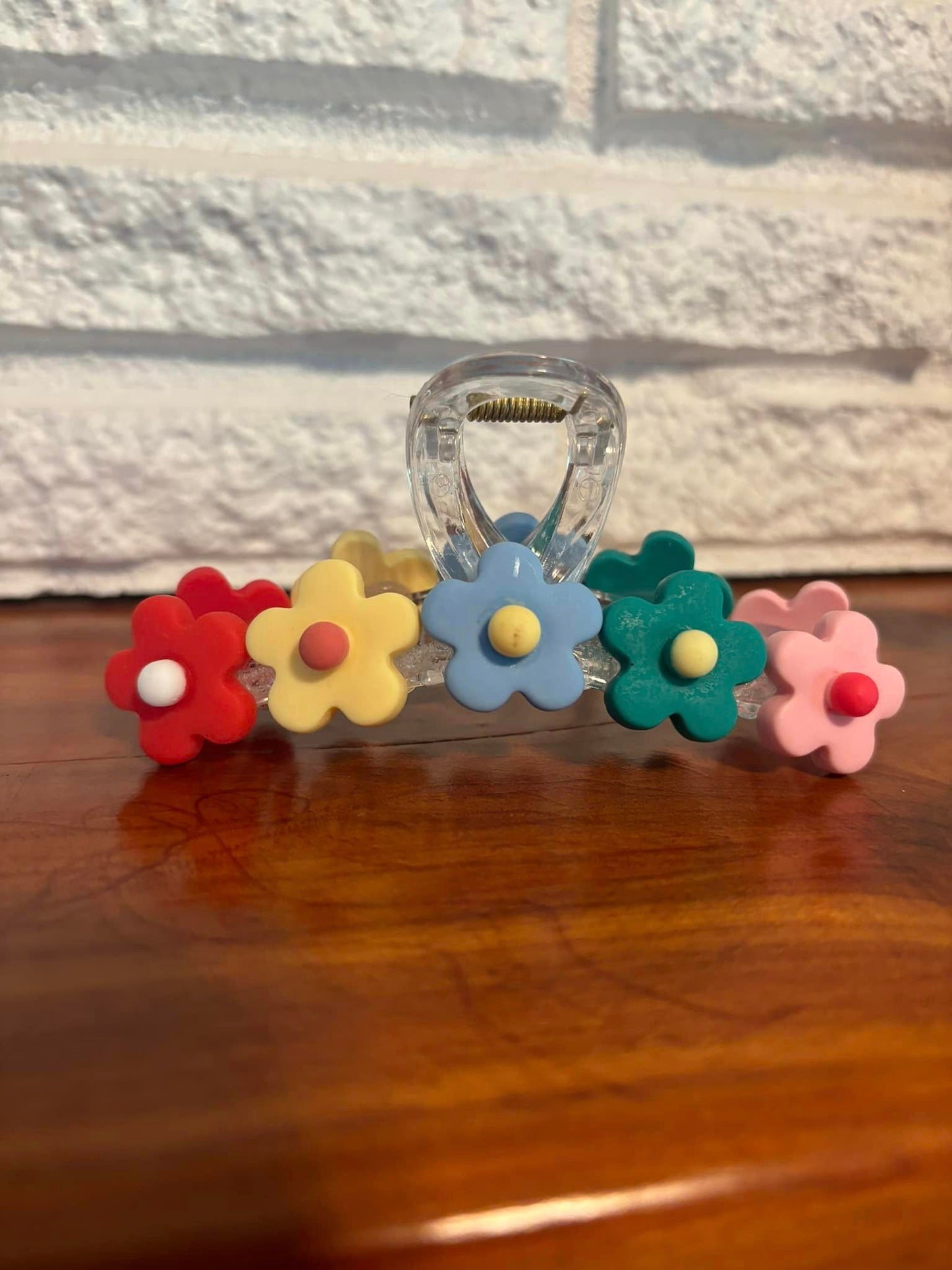 Multicolor 5 Flower Clip