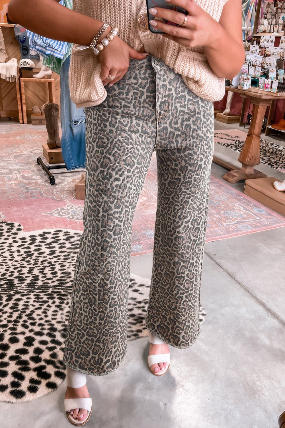 Pre-order Leopard Frayed Edge Jeans