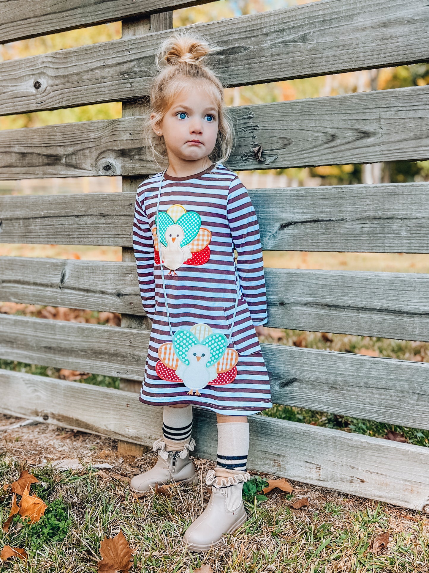 Turkey Dress w/ Matching Purse & Stockings