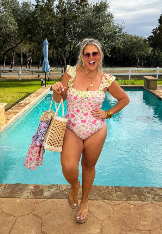 Floral Rainbow Swim Set