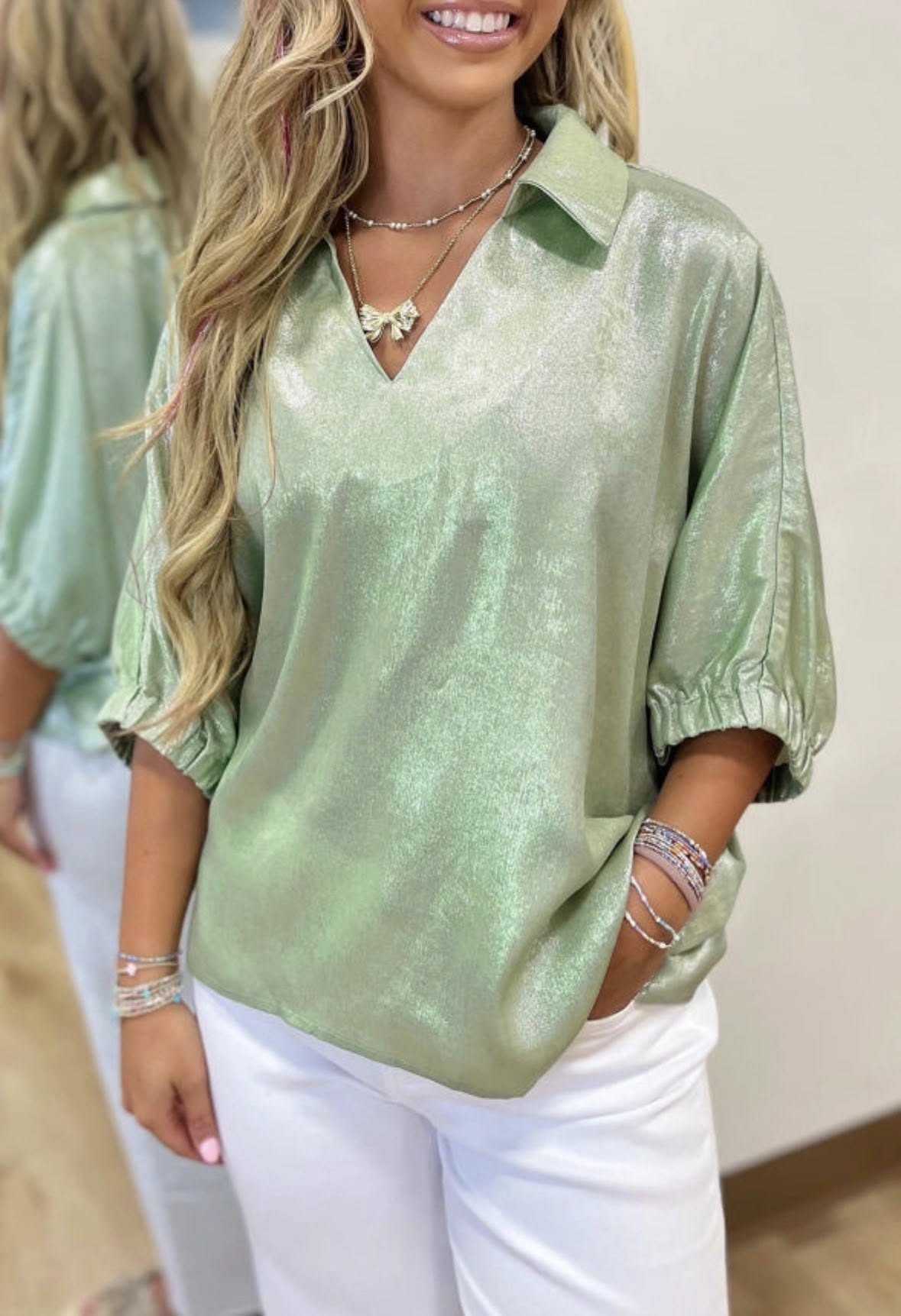 Pre-order Spring Metallic Shirts (Multiple Colors)