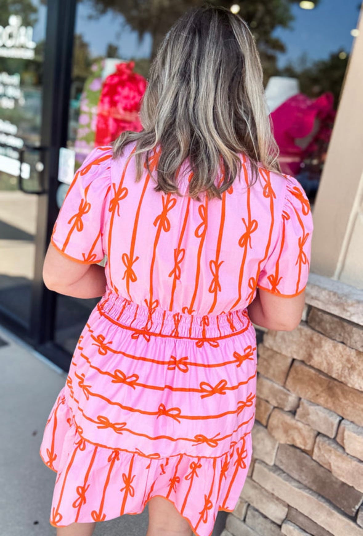 Pre-order Pink & Orange Bow Dress