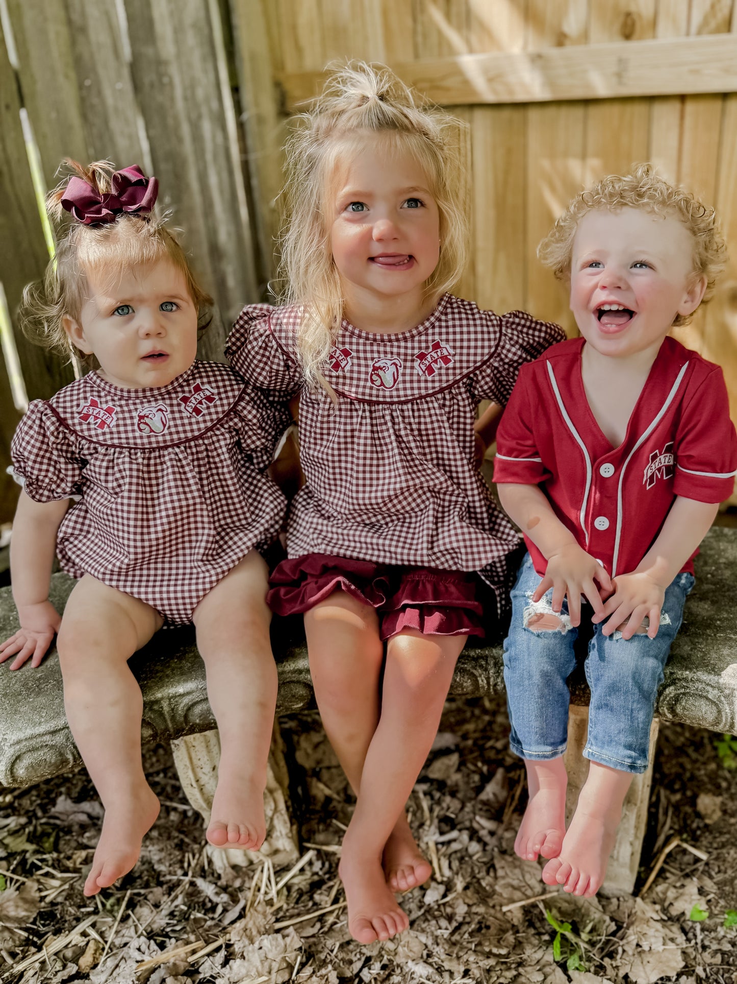 MSU Embroidered Checkered Bubble