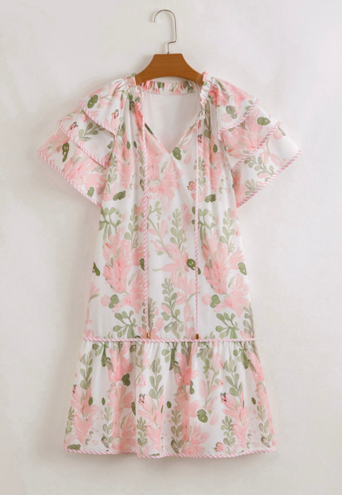 Pre-order Pink & Green Floral Dress