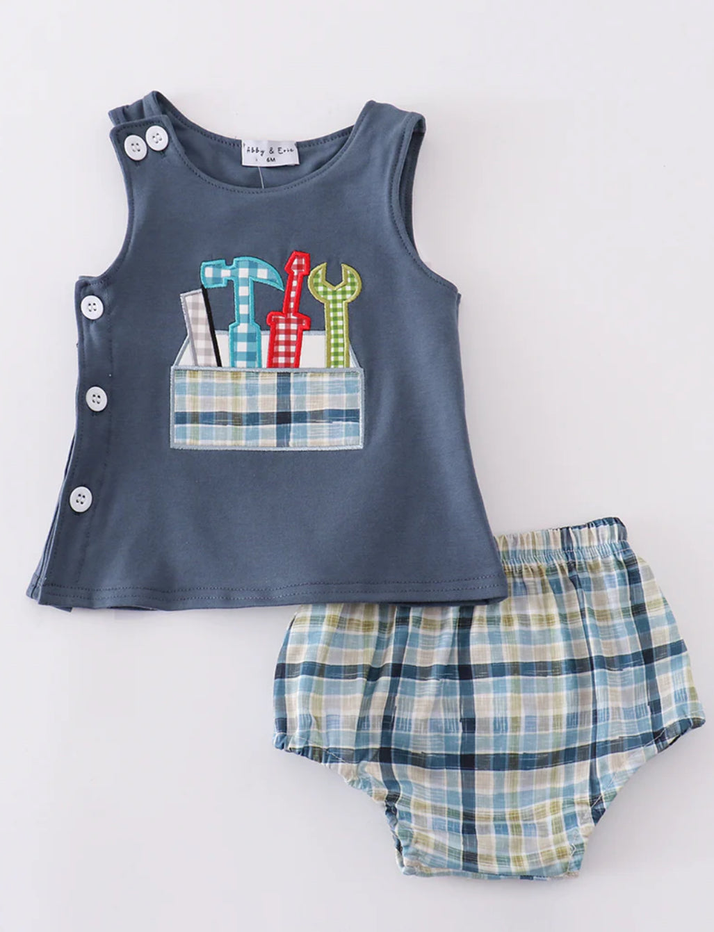 Toolbox Appliqué Diaper Set