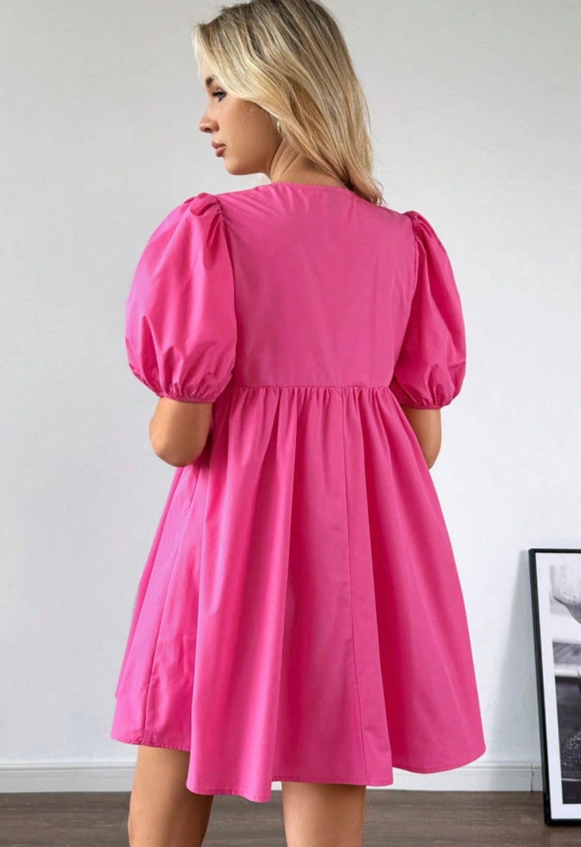 Pre-order Pink Bow Tie Front Dress
