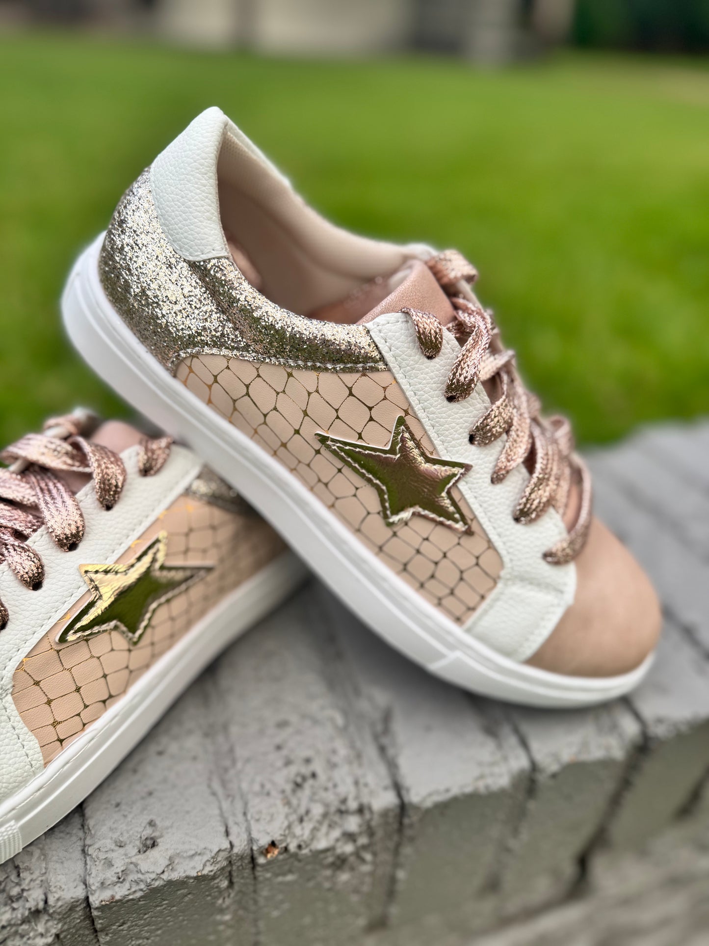 Gold Star Glitter Sneaker