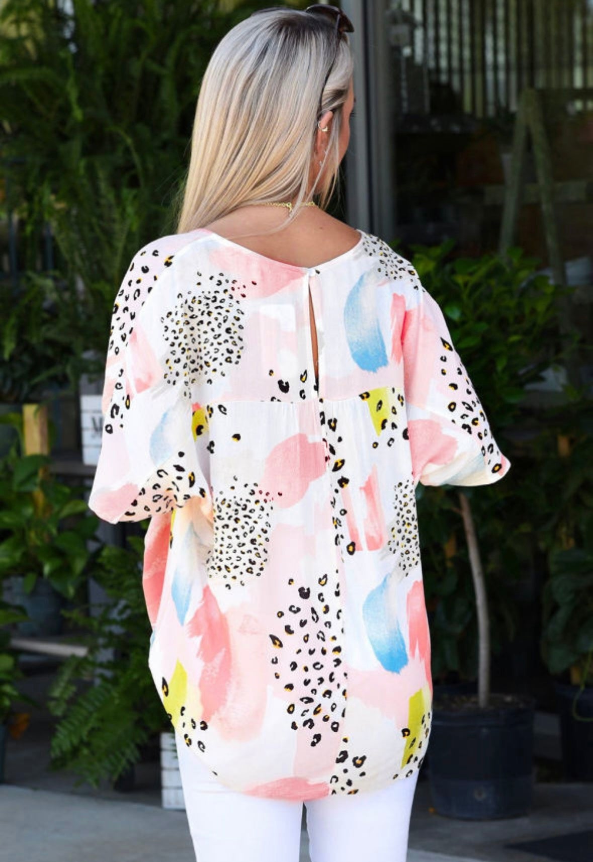 Pre-order Watercolor Mixed Print Blouse