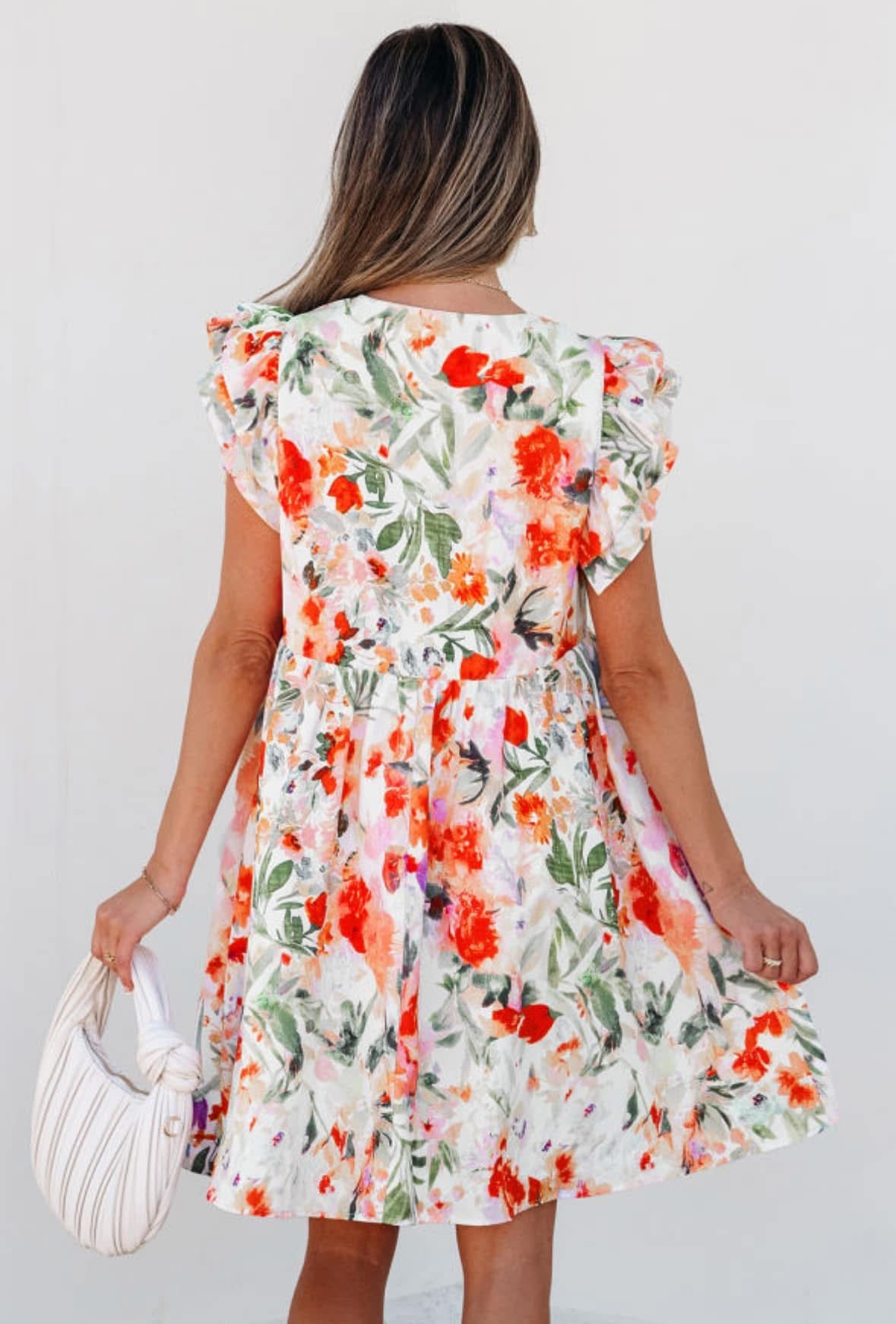 Pre-order Pink Floral High Waist Dress