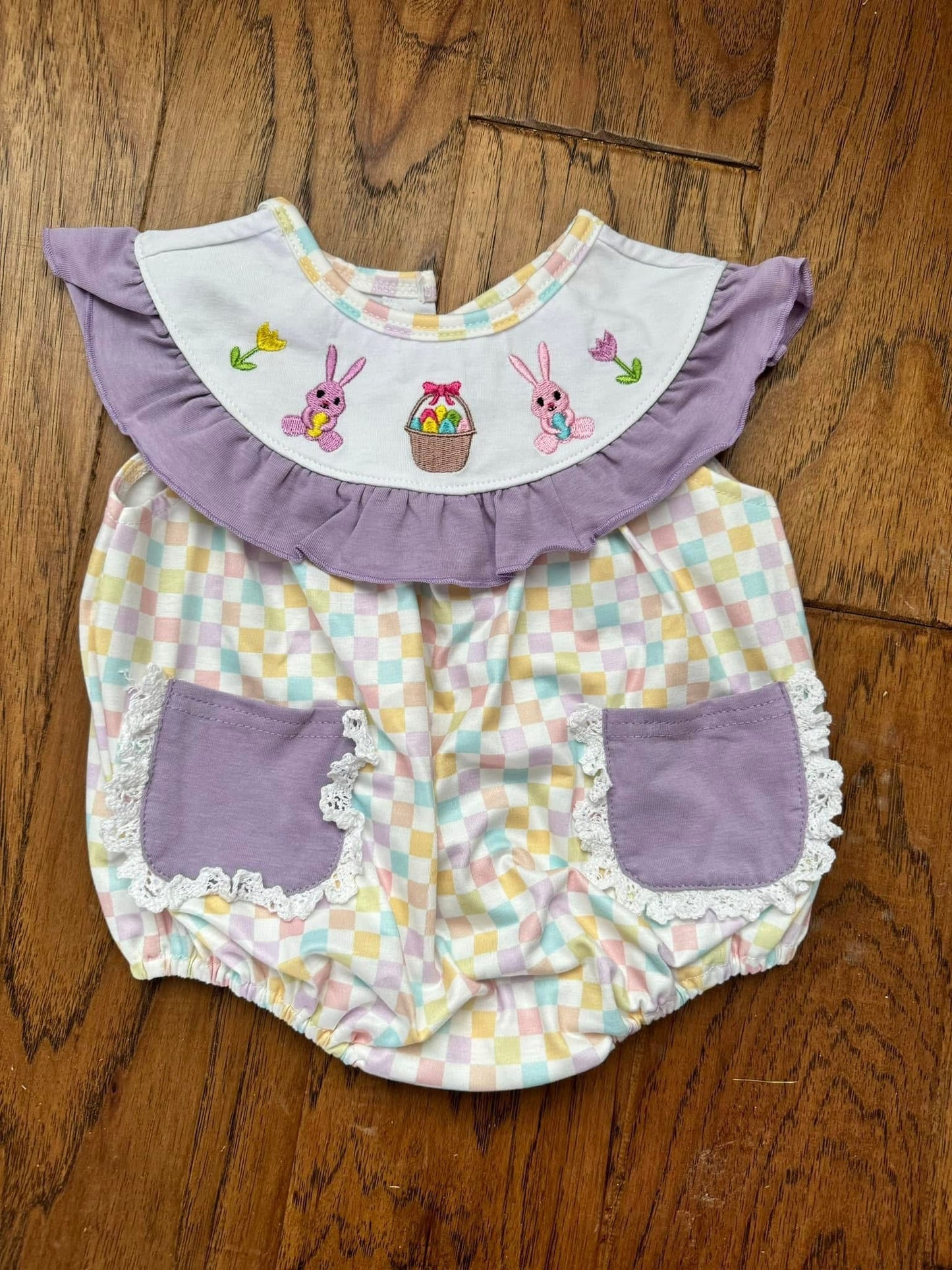 Colorful Plaid Bunny Bubble