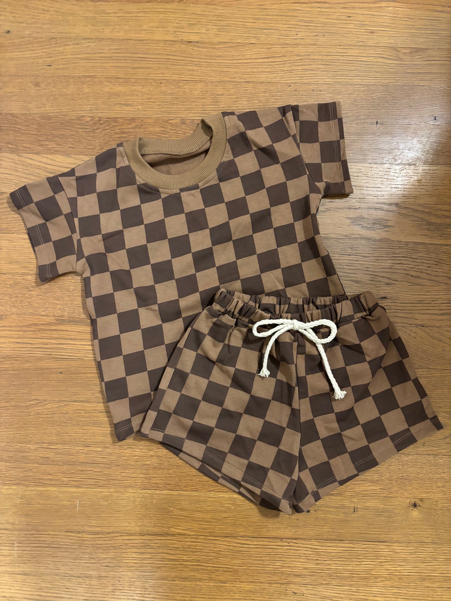 Checkered Shorts Set
