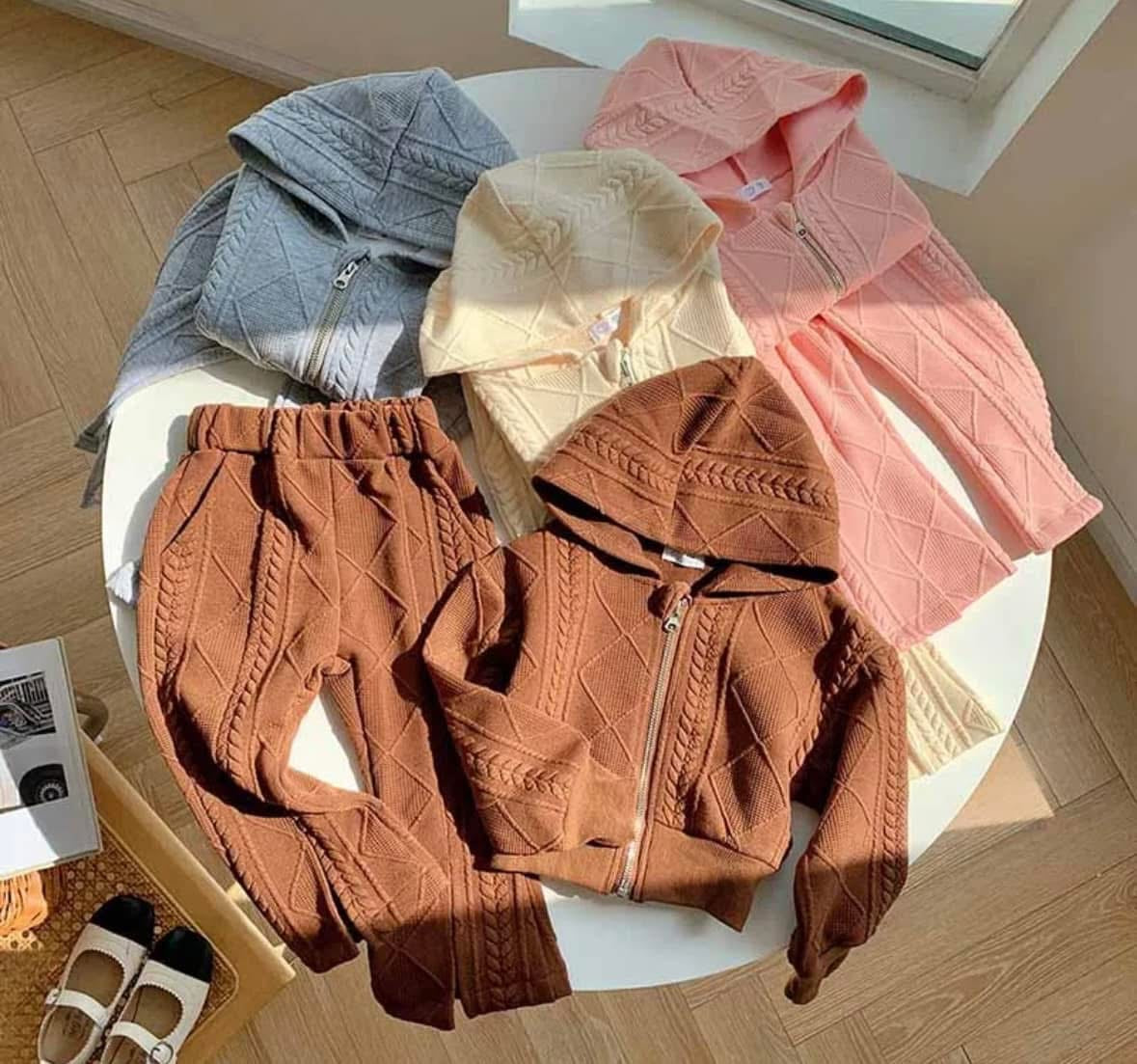 Pre-order Ribbed Sweater Jacket & Pants Set