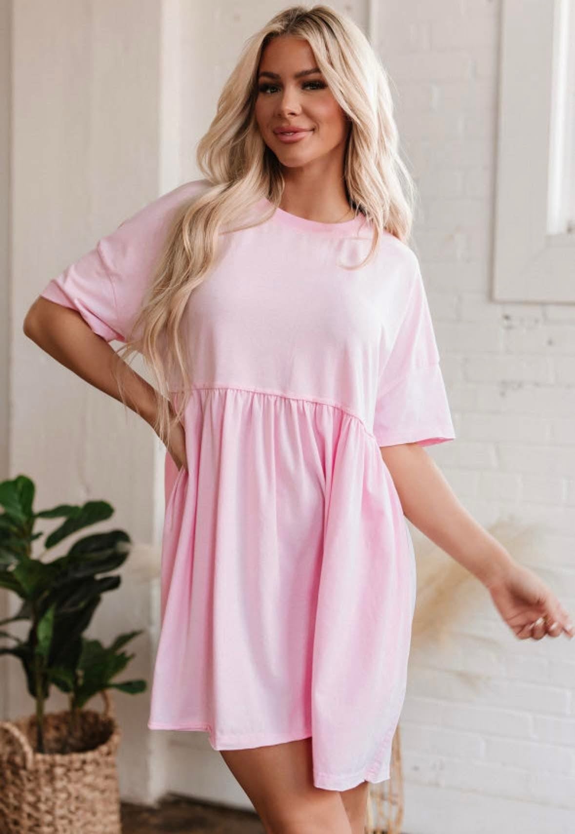 Pre-order Raw Edge Babydoll Dress w/ POCKETS