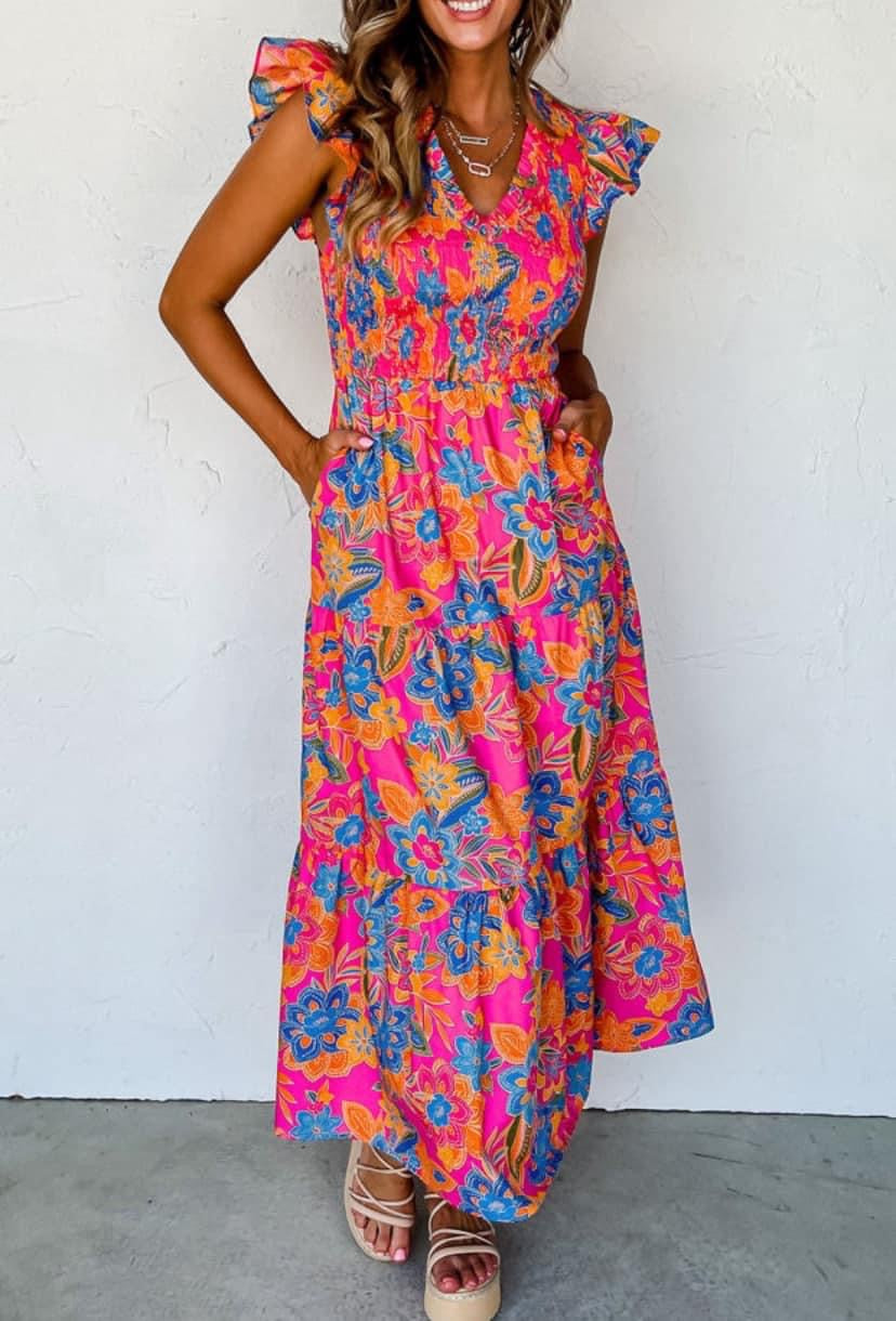 Pre-order Boho Floral Dress