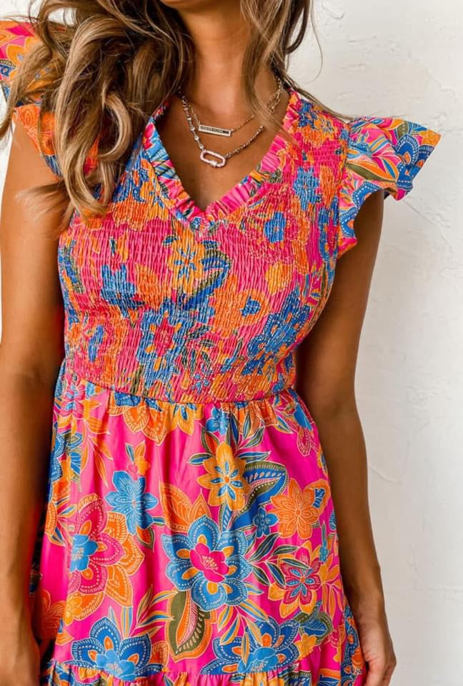 Pre-order Boho Floral Dress
