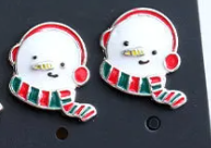 Alloy Christmas Stud Earrings