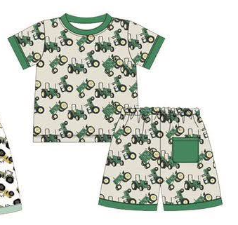 Tractor Print Short Set