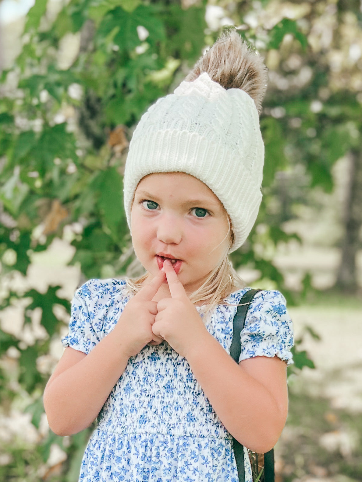Mama/Mini Pom Beanies