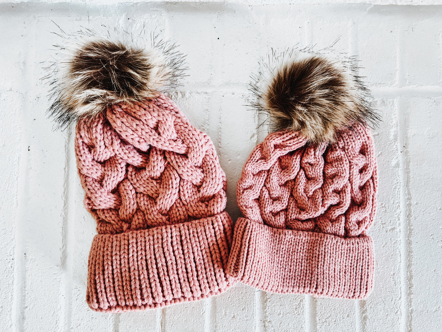 Mama/Mini Pom Beanies