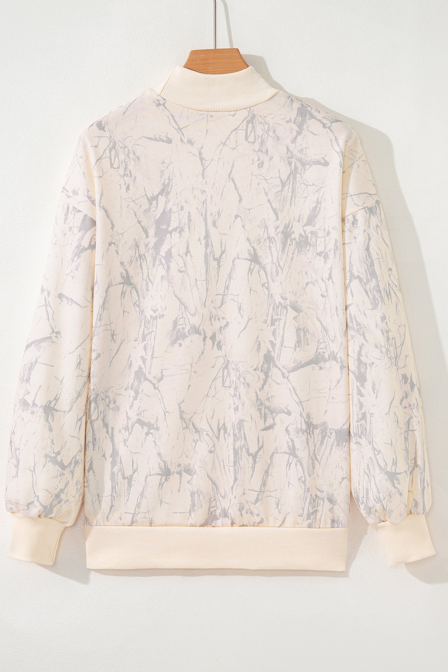 Pink Camo Mock Neck Baggy Sweatshirt