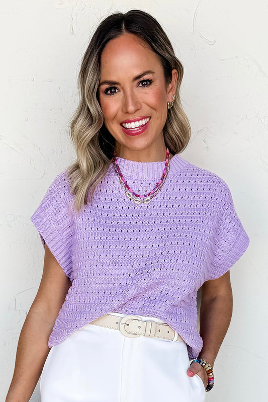 Pre-order Lavender Short Sleeve Sweater
