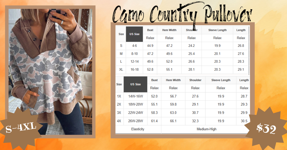 Pre-order Camo Country Pullover