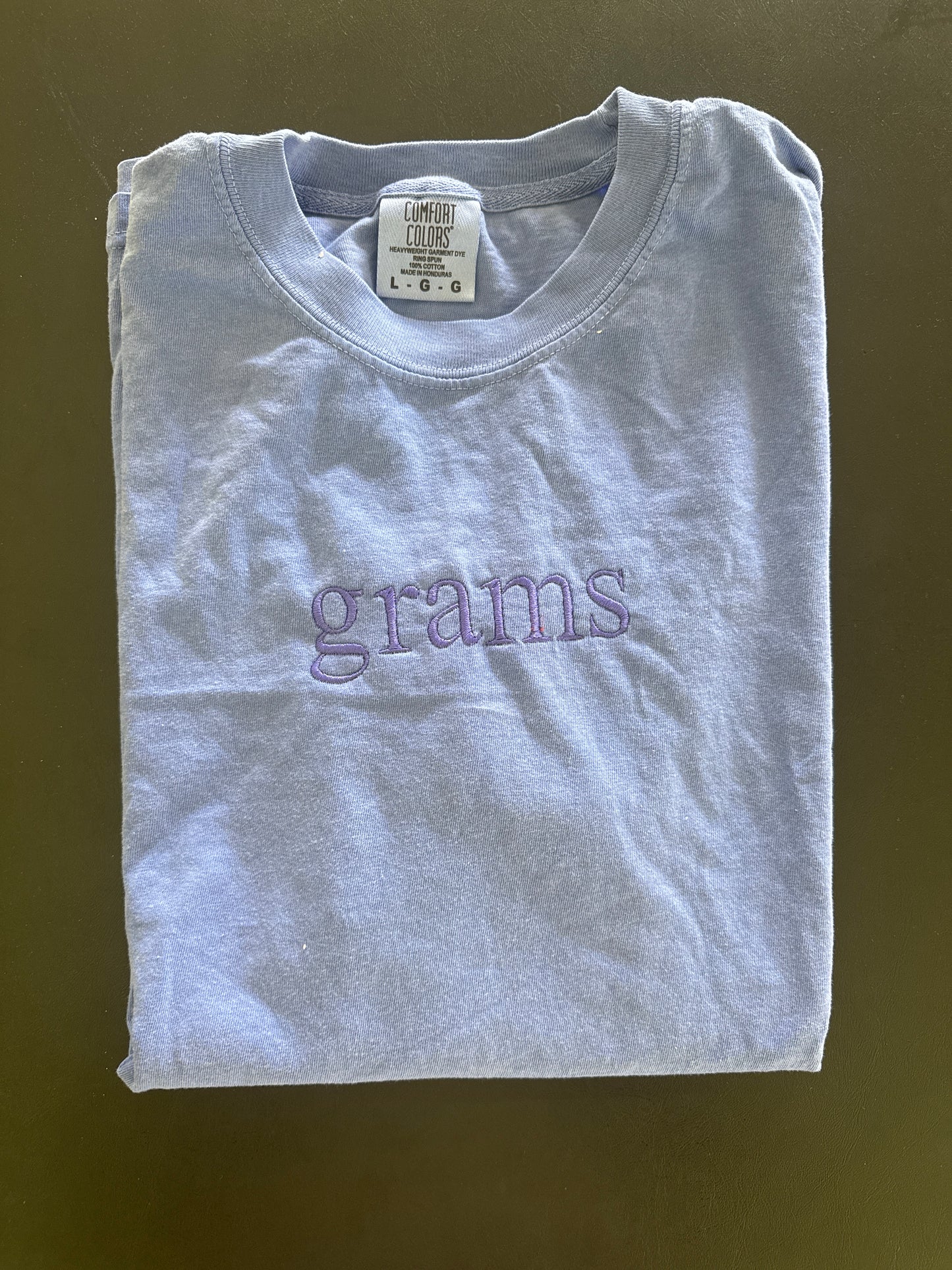 “Grams” Embroidered Comfort Color Tee