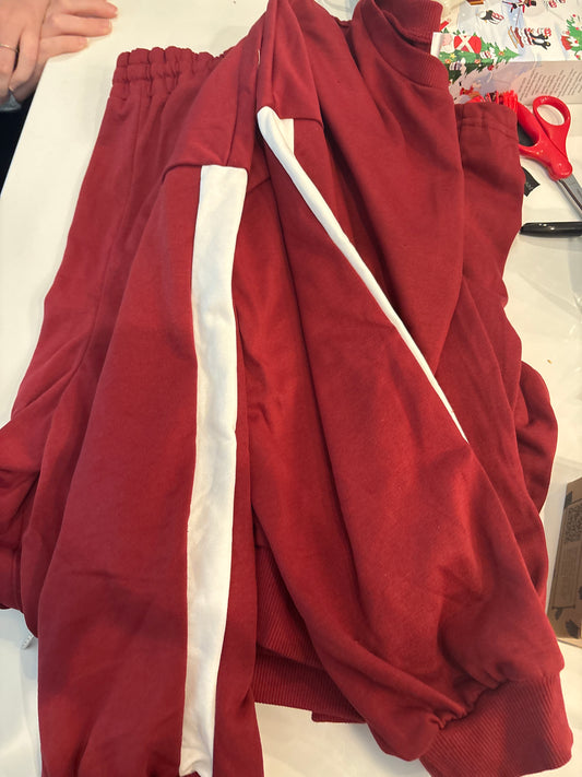 Maroon track suit