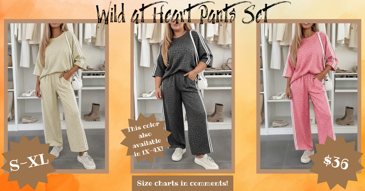 Pre-order Wild at Heart Pants Set