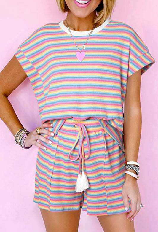 Pre-order Rainbow Tassel Short Set