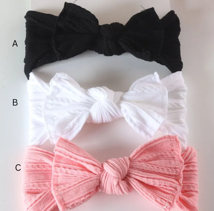 Nylon Bow Headbands