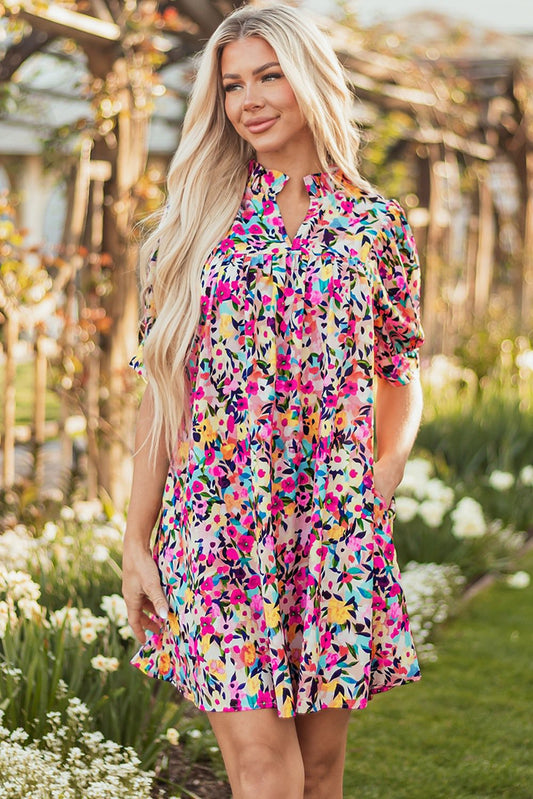Pre-order Pink Floral Mini Dress