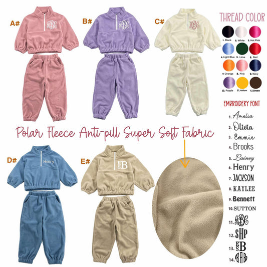 Pre-order Embroidered Fleece Jogger Sets