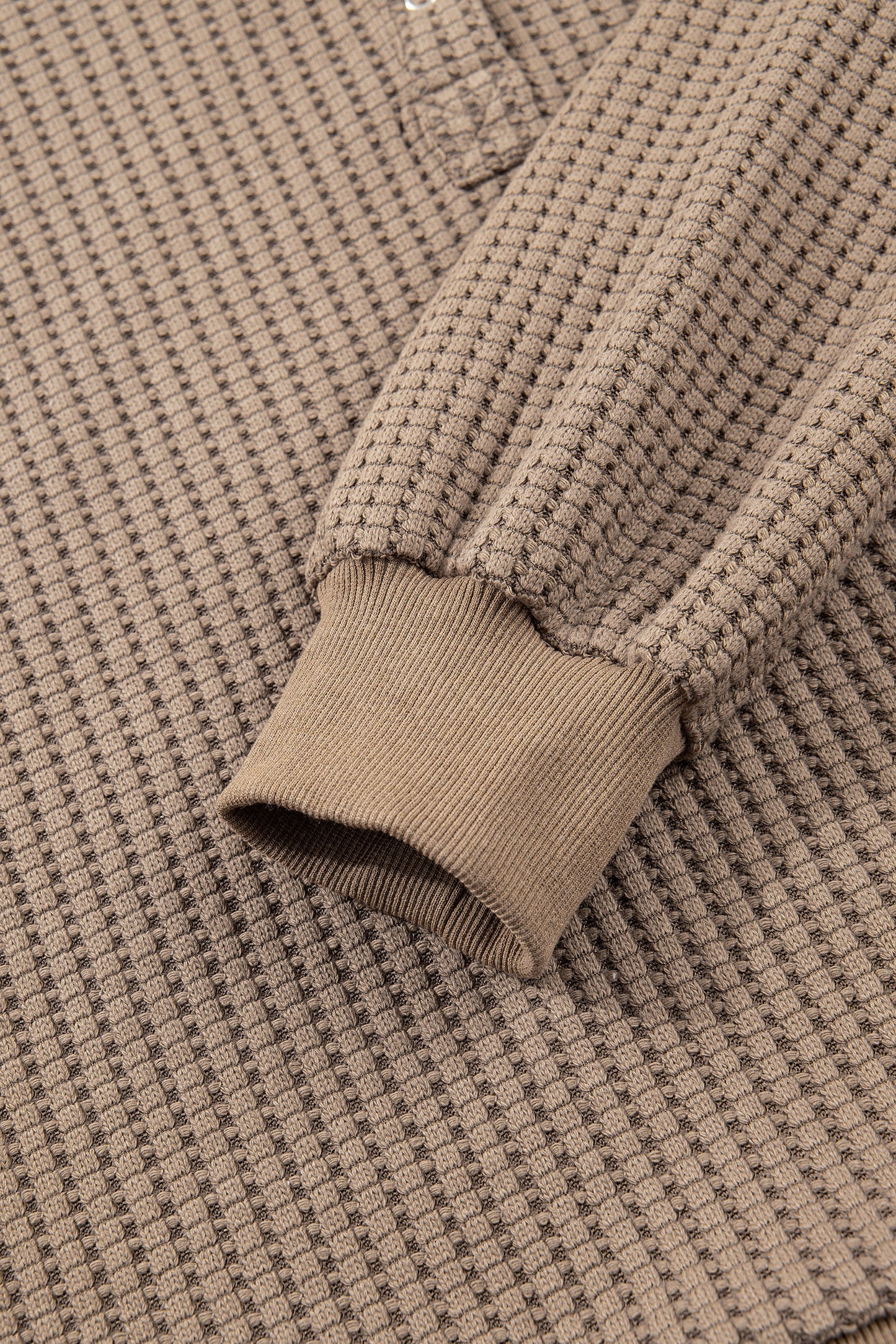 Casual Solid Color Textured Snap Button Collared Baggy Top