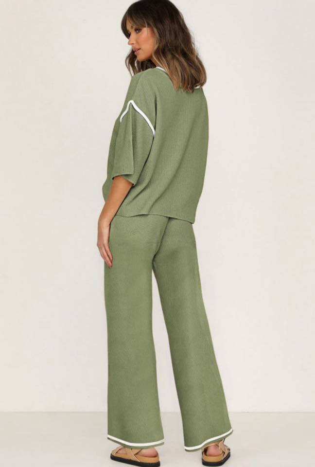 Pre-order 2-Piece Half Sleeve Pants Set