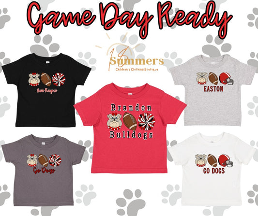 Pre-order Game Day Baby/Toddler Tees for Brandon Bulldogs