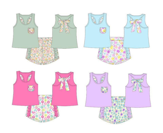 Pre-order Bow Back Tank & Short Sets PO44