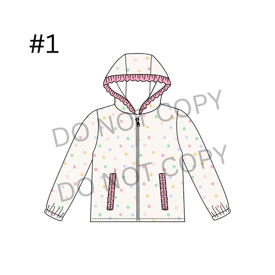 Pre-order Embroidered Patterned Rain Jackets