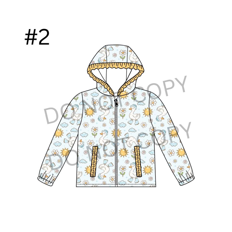 Pre-order Embroidered Patterned Rain Jackets