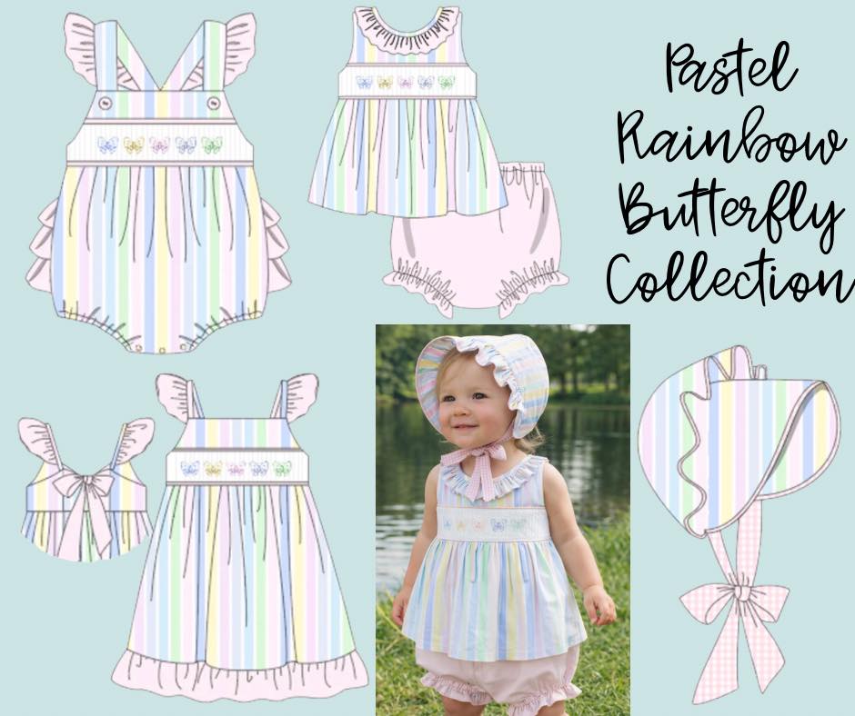 Pastel Rainbow Butterfly Collection