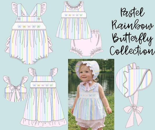 Pastel Rainbow Butterfly Collection