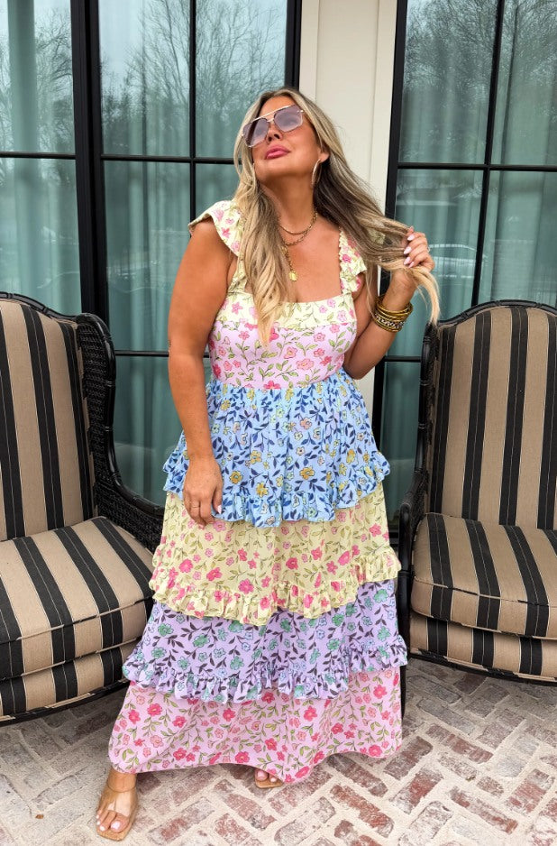 Floral Rainbow Swim Set