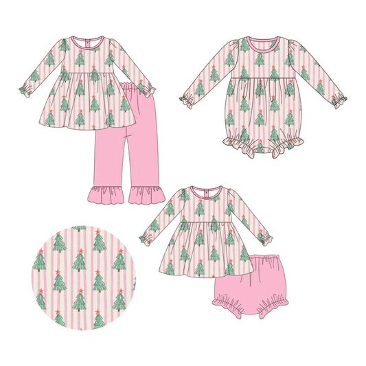 PO16 Pink Christmas Tree Stripes