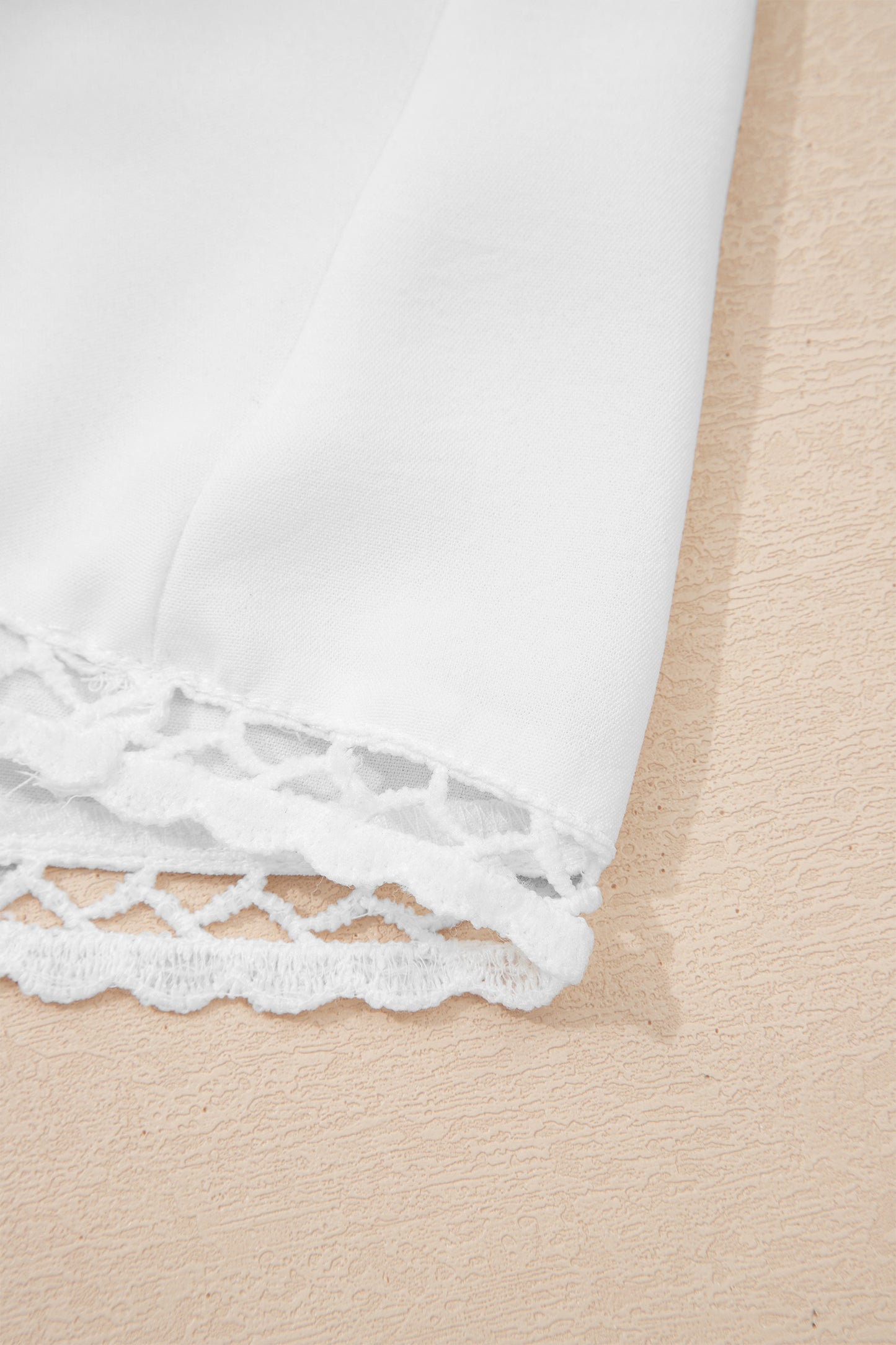 Parchment Plus Size Frilled Elastic Waist Lace Trim Boho Ruffled Shorts