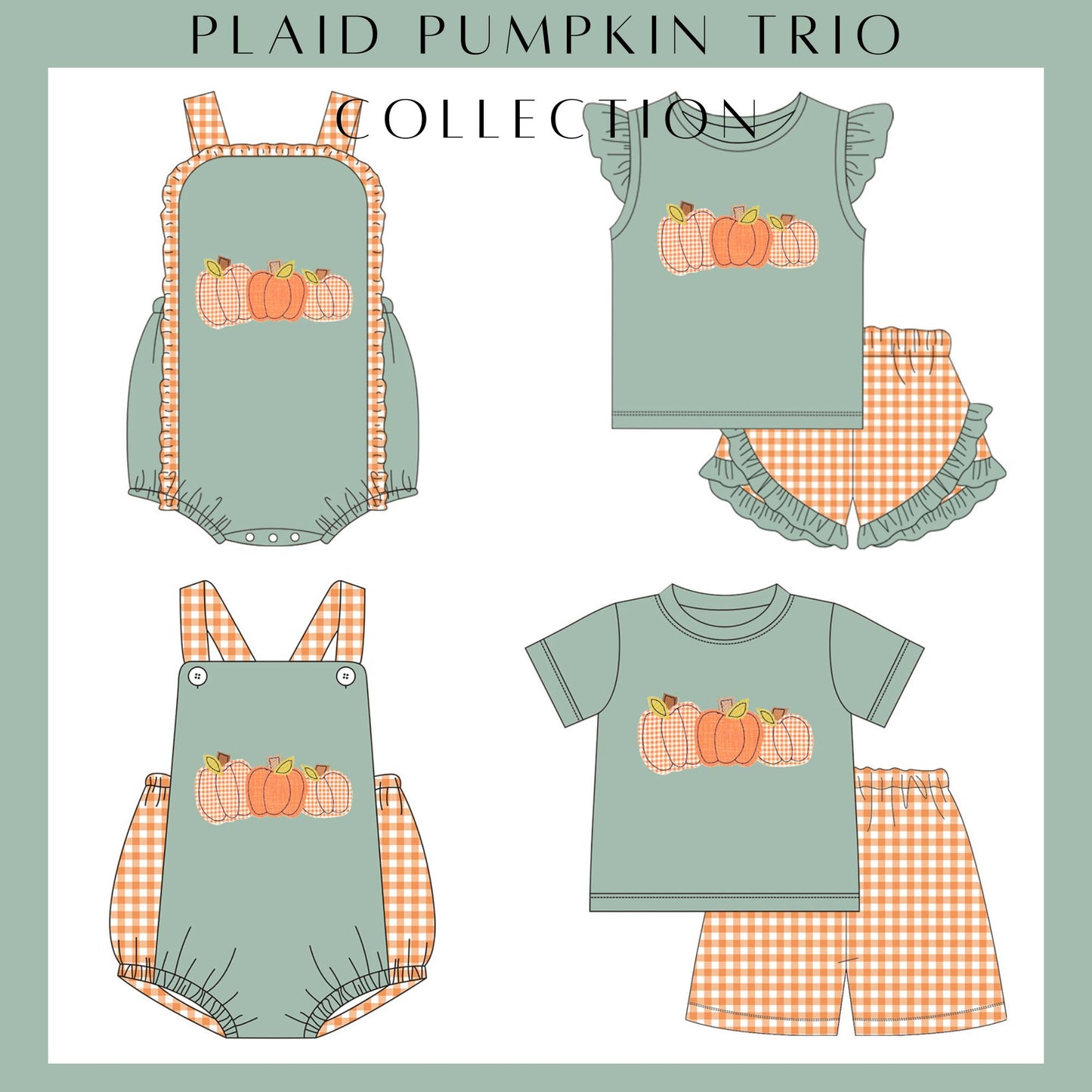Plaid Pumpkin Trio Collection
