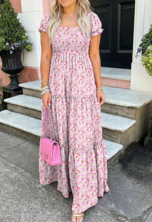 Pre-order Floral Maxi Dress (Multiple Colors)