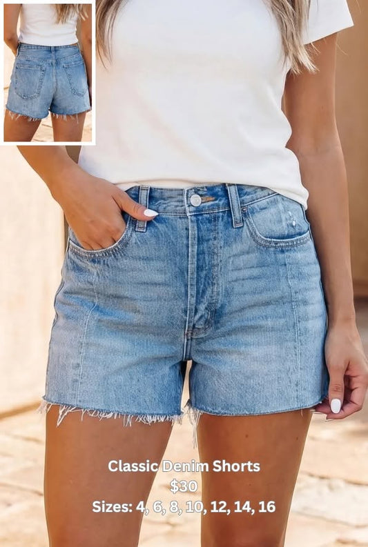 Pre-order Classic Denim Shorts