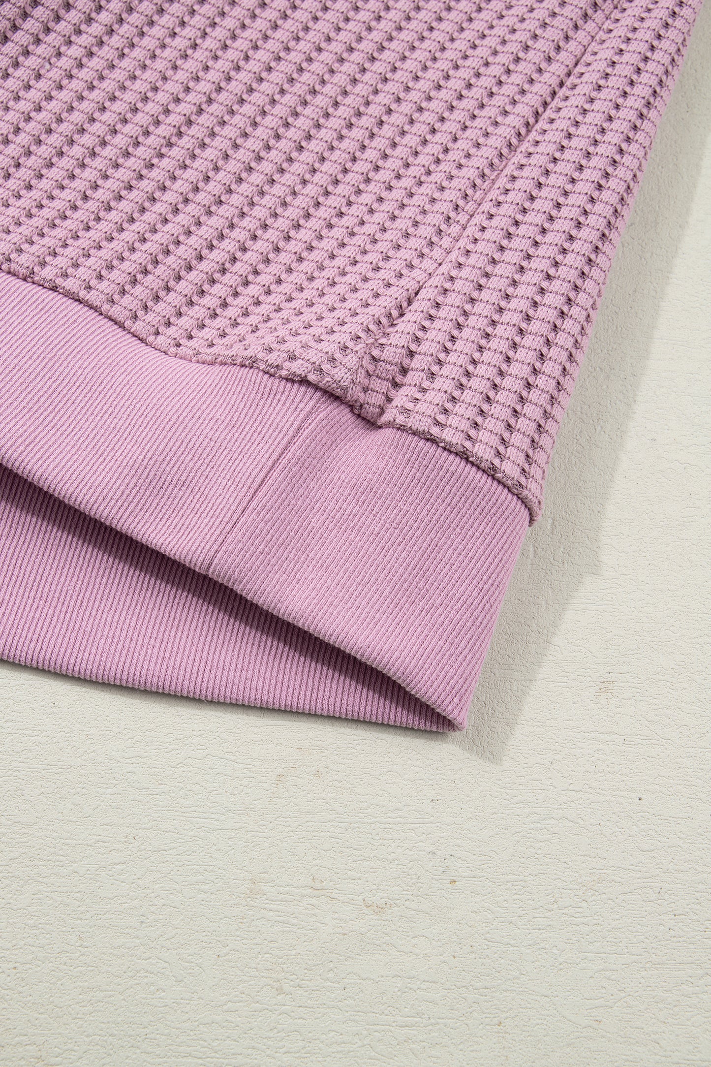 Casual Solid Color Textured Snap Button Collared Baggy Top