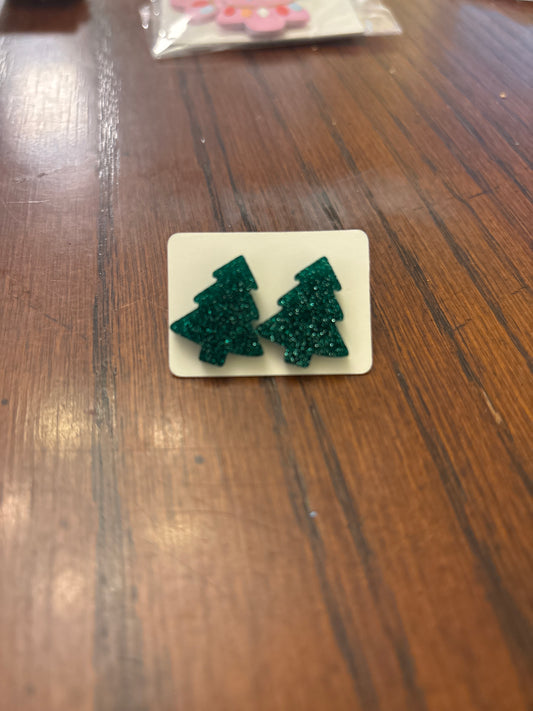 Sparkly Tree Earrings
