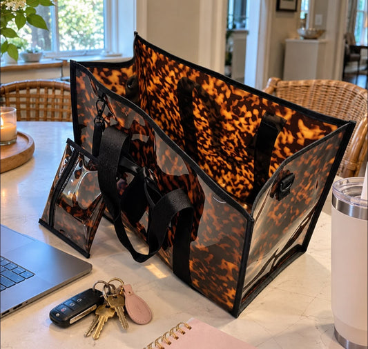 Pre-order Tortoise Bow PVC Tote Bag